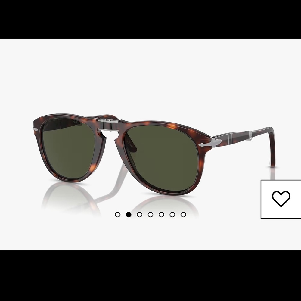 Persol Tortoise Sunglasses with Green Lenses